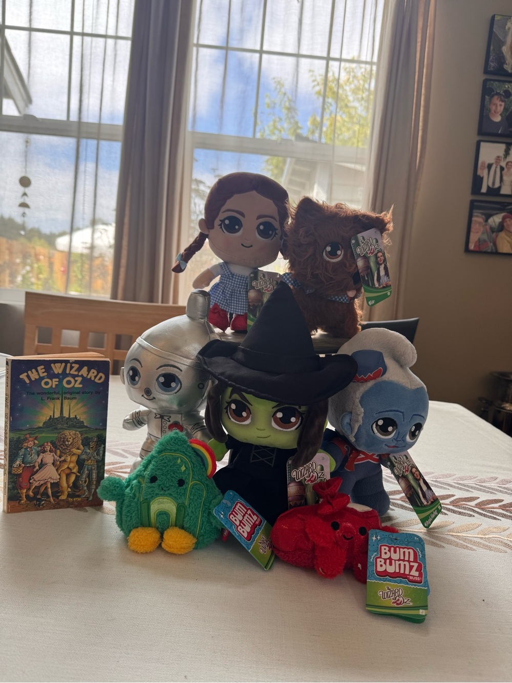 Bundle of Wizard of Oz Plush Toys - Wicked Witch & Friends + Vintage Book